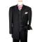 Steve Harvey Collection Black Tone On Tone Stripes Super 120's Merino Wool Vested Suit 5913